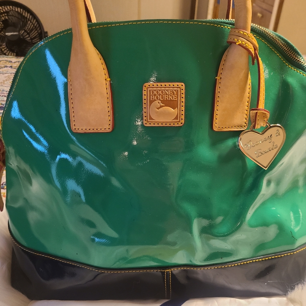 Dooney & Bourke Green Patent Leather Dome Bag